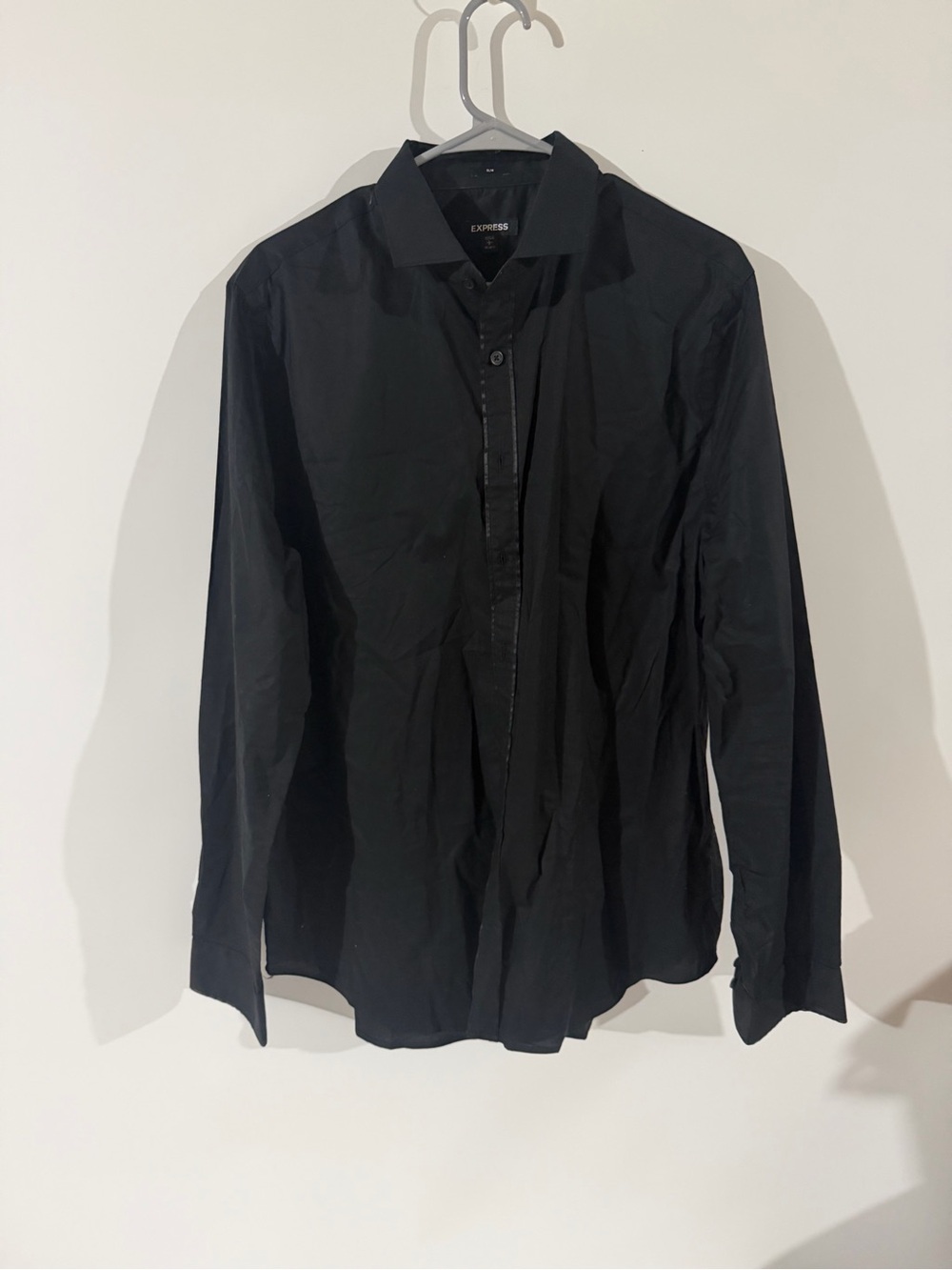 Express Slim Fit Black Dress Shirt